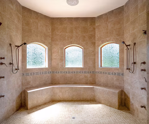 Master shower